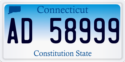 CT license plate AD58999
