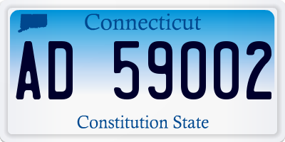 CT license plate AD59002