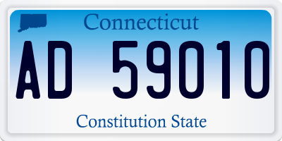 CT license plate AD59010