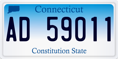 CT license plate AD59011