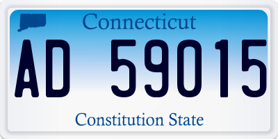 CT license plate AD59015
