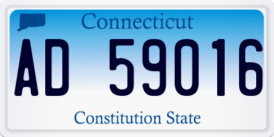 CT license plate AD59016