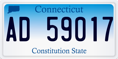 CT license plate AD59017