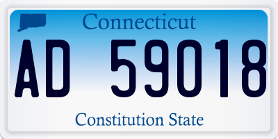CT license plate AD59018