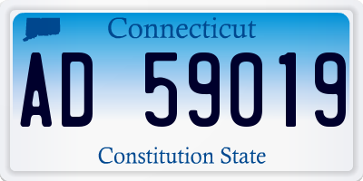 CT license plate AD59019