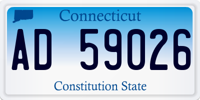 CT license plate AD59026