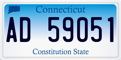 CT license plate AD59051