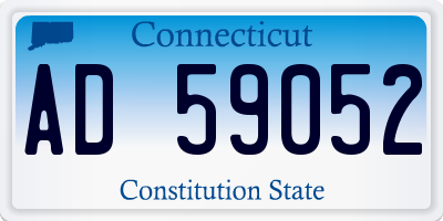 CT license plate AD59052