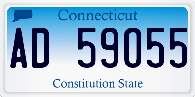 CT license plate AD59055