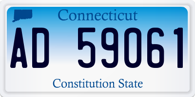 CT license plate AD59061