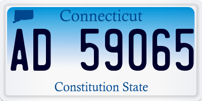 CT license plate AD59065