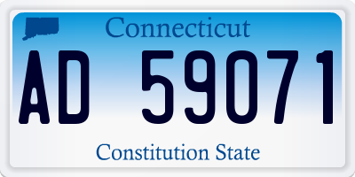 CT license plate AD59071