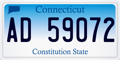CT license plate AD59072
