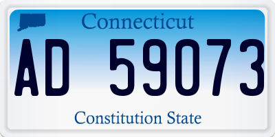 CT license plate AD59073