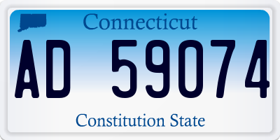 CT license plate AD59074