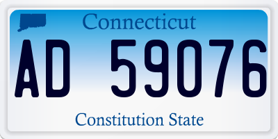 CT license plate AD59076