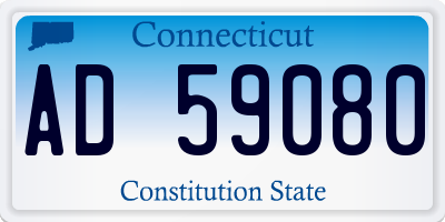 CT license plate AD59080