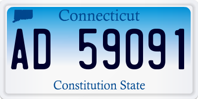 CT license plate AD59091