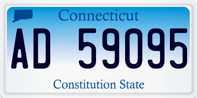 CT license plate AD59095