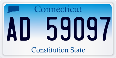 CT license plate AD59097