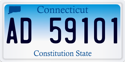 CT license plate AD59101