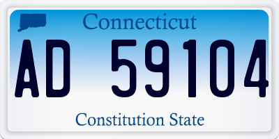 CT license plate AD59104