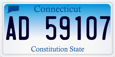 CT license plate AD59107