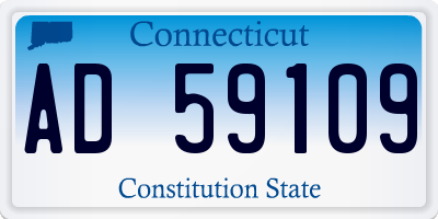 CT license plate AD59109