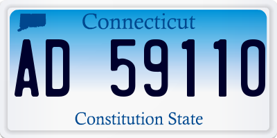 CT license plate AD59110