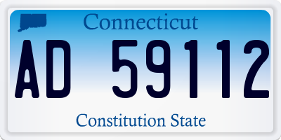CT license plate AD59112