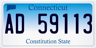 CT license plate AD59113