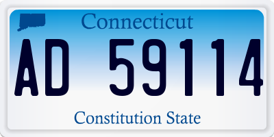 CT license plate AD59114