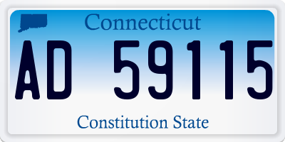 CT license plate AD59115
