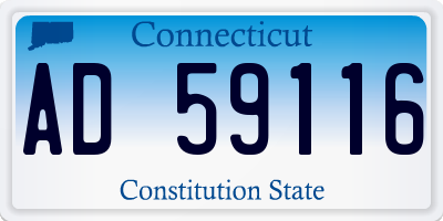 CT license plate AD59116