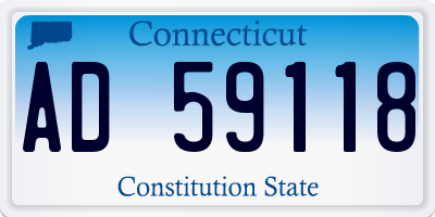 CT license plate AD59118
