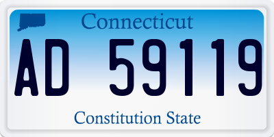 CT license plate AD59119