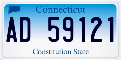 CT license plate AD59121