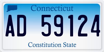 CT license plate AD59124