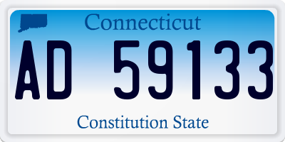 CT license plate AD59133