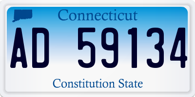 CT license plate AD59134