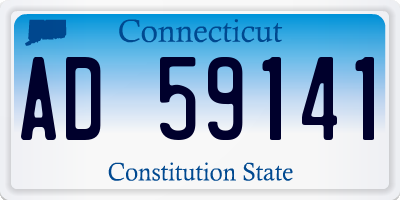 CT license plate AD59141