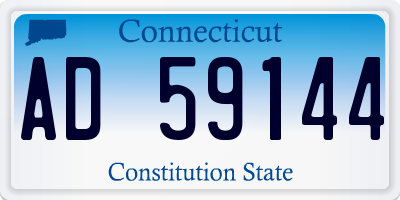 CT license plate AD59144