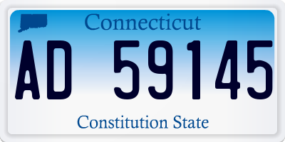 CT license plate AD59145