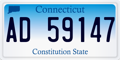 CT license plate AD59147