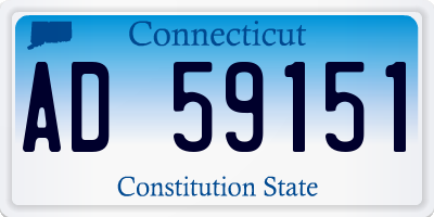 CT license plate AD59151