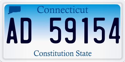 CT license plate AD59154