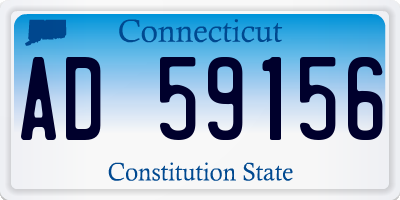 CT license plate AD59156