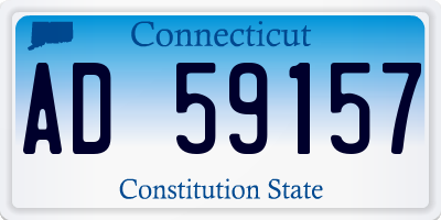 CT license plate AD59157