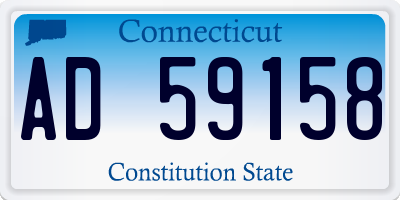CT license plate AD59158