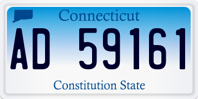 CT license plate AD59161